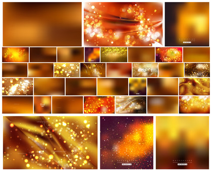 Impressive Orange Blur Vector Design Collection