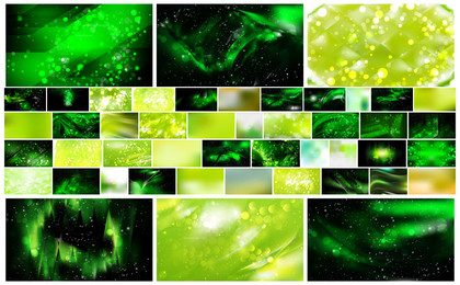 Showcase of Abstract Cool Green Blur Background Vectors
