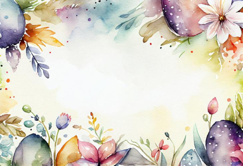 Watercolor Easter Card Background