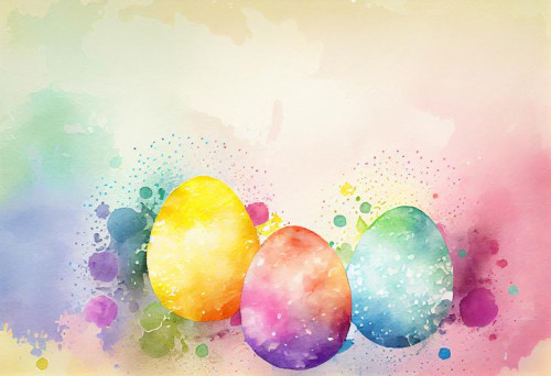 Watercolor Easter Card Background Image