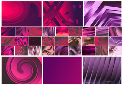 Intriguing Array of Dark Pink Gradient Designs: Artistry in Vector Visualization