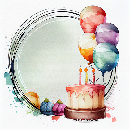 Watercolor Birthday Card Background Image