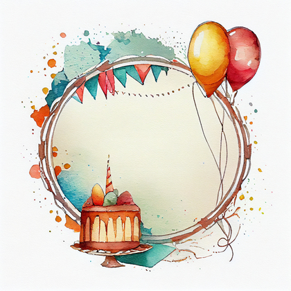 Watercolor Happy Birthday Card Background