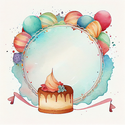 Watercolor Birthday Card Background