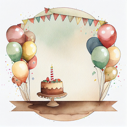 Watercolor Birthday Card Background Image