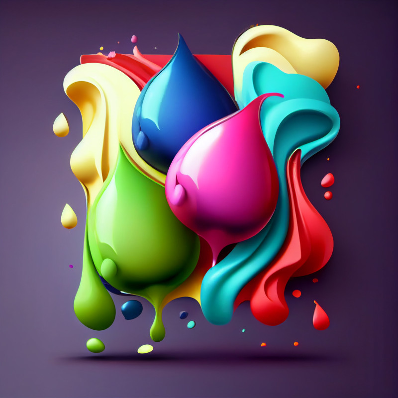 Liquid Oil Painting Birthday Balloons Background Image