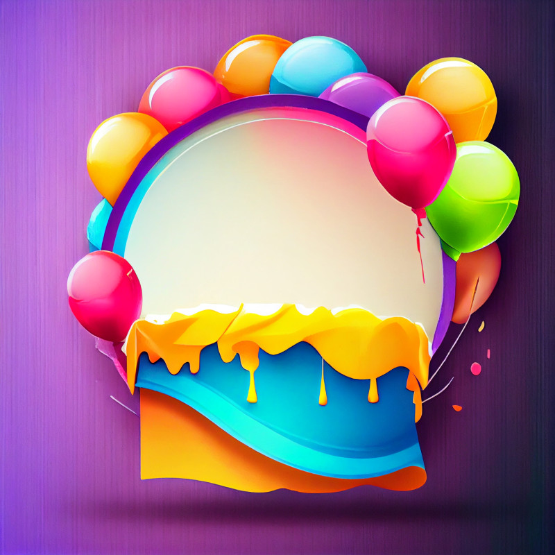 Liquid Oil Painting Birthday Card Background Image