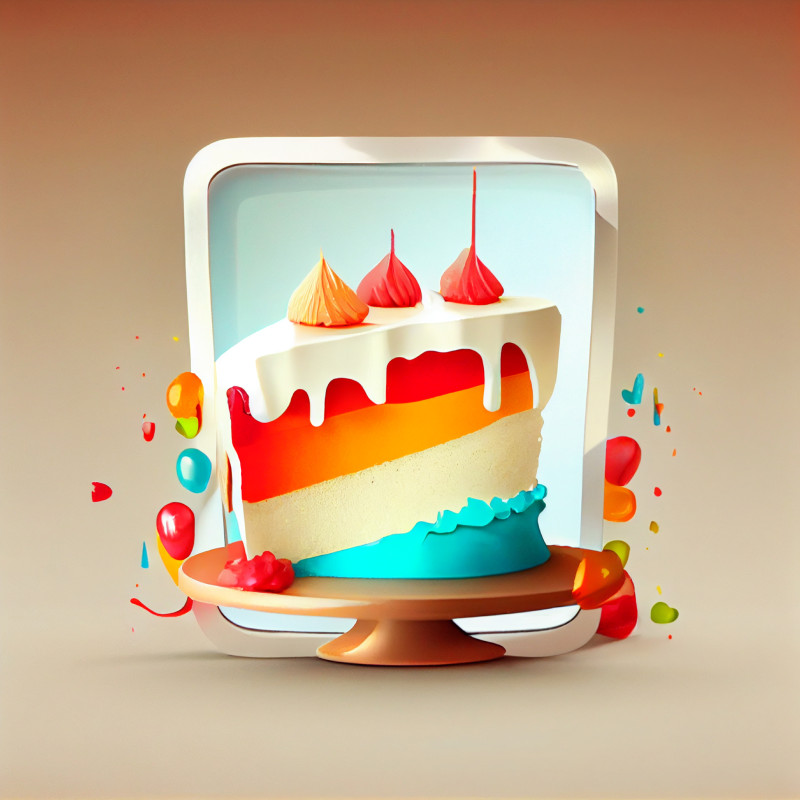 Liquid Oil Painting Birthday Card Background Image