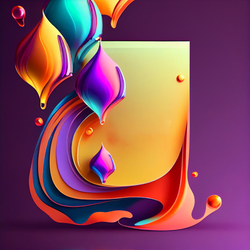Liquid Oil Painting Birthday Card Background Image