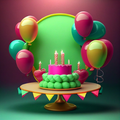 Colorful Birthday Card Background
