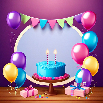 Colorful Happy Birthday Card Background Image