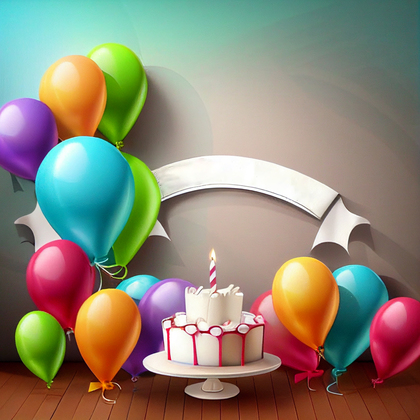 Colorful Happy Birthday Card Background