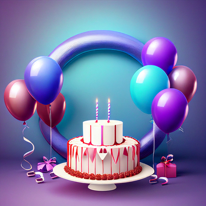 Purple Happy Birthday Background Image