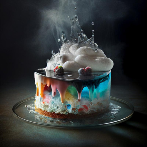 Cosmic Happy Birthday Cake Background