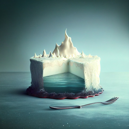 Cosmic Birthday Cake Background Image