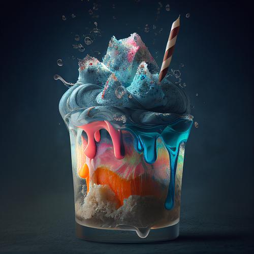 Cosmic Birthday Cake Background Image