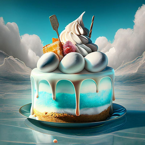 Cosmic Birthday Cake Background