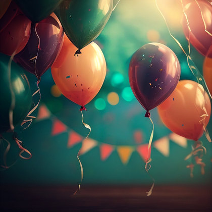 Happy Birthday Balloons Background