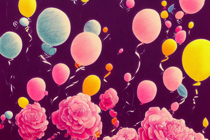 Pink Balloons Background Image