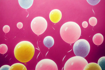 Pink Birthday Balloons Background Image