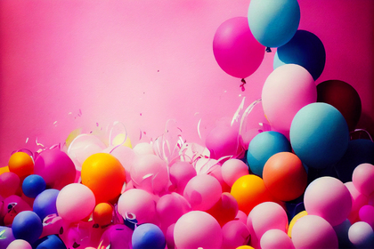 Pink Balloons Background