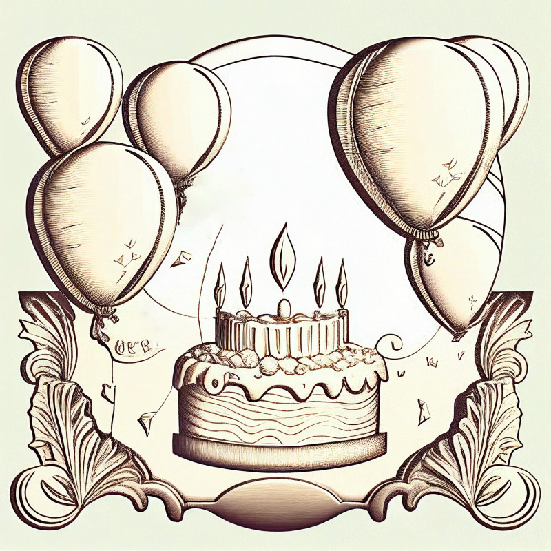 Hand Drawn Birthday Card Background