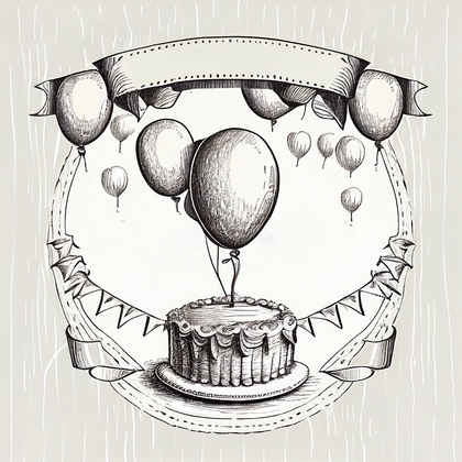 Hand Drawn Birthday Card Background Image