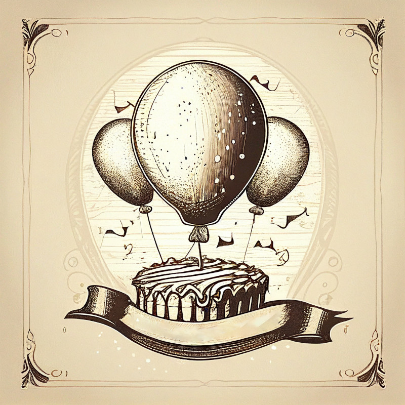 Hand Drawn Style Birthday Card Image