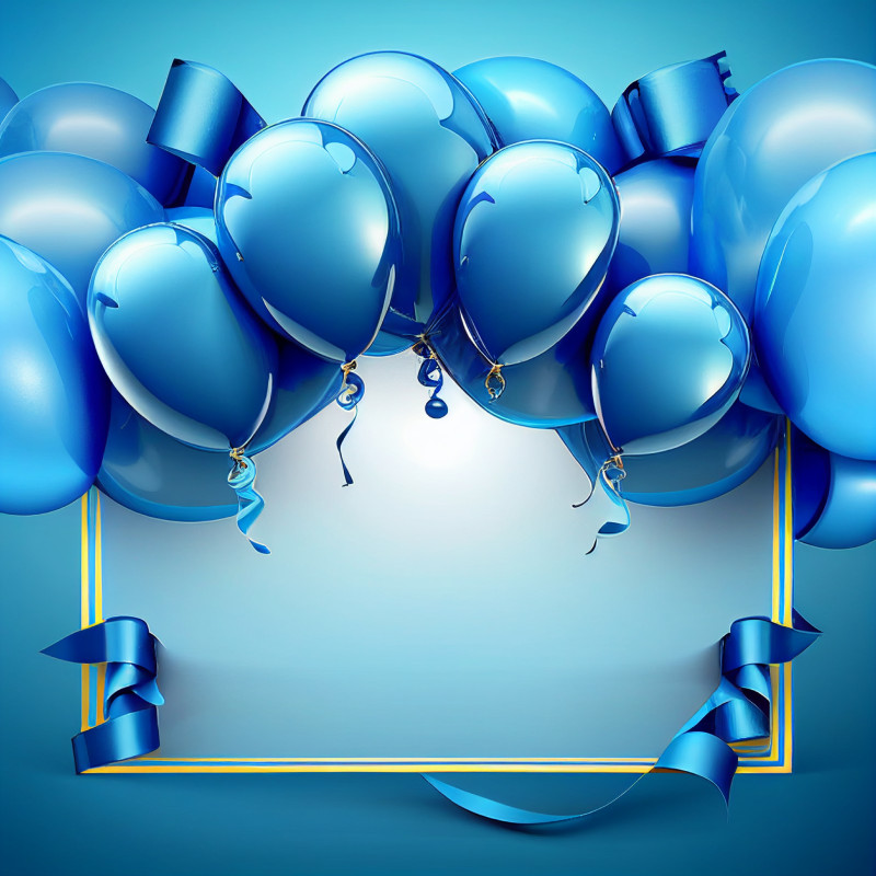 Blue Happy Birthday Card Background Image