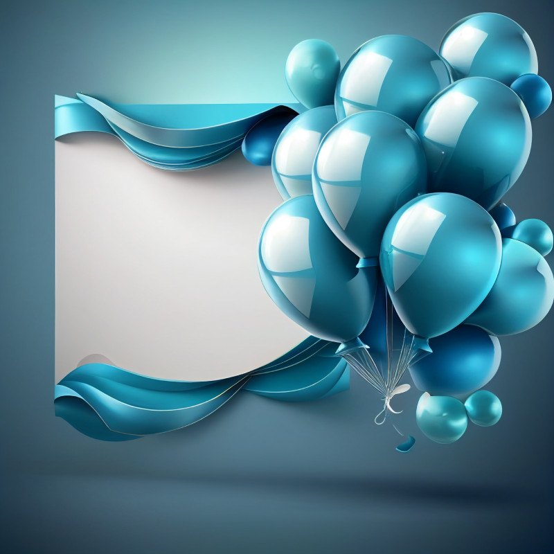 Blue Birthday Background Image