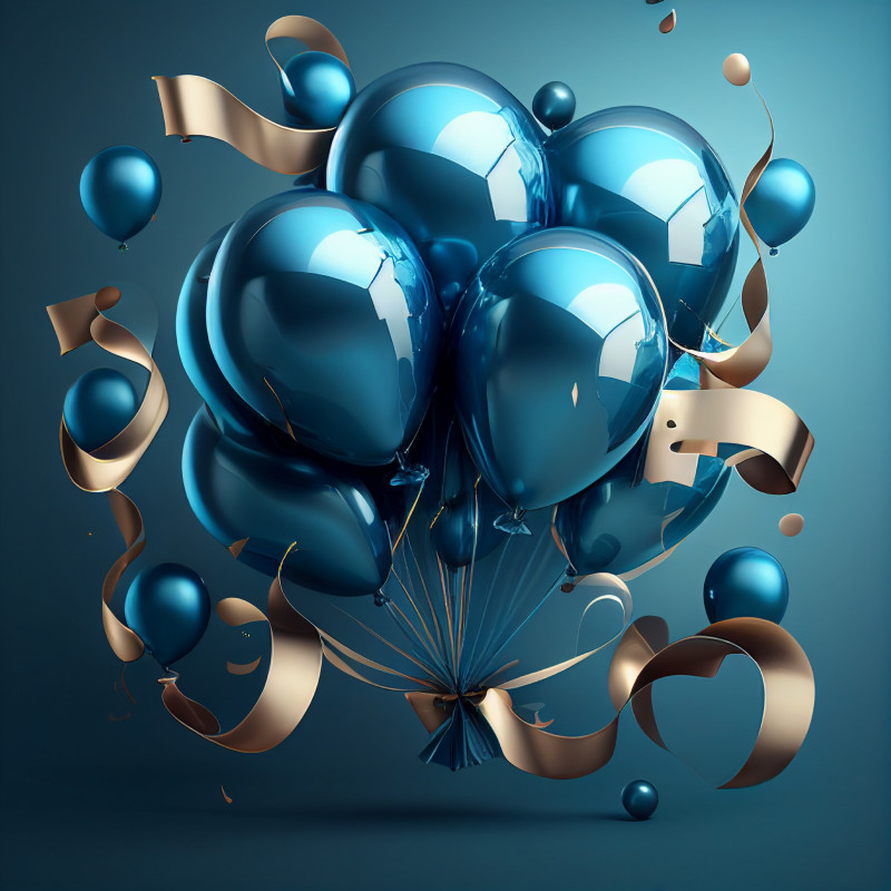 Blue Happy Birthday Background Image