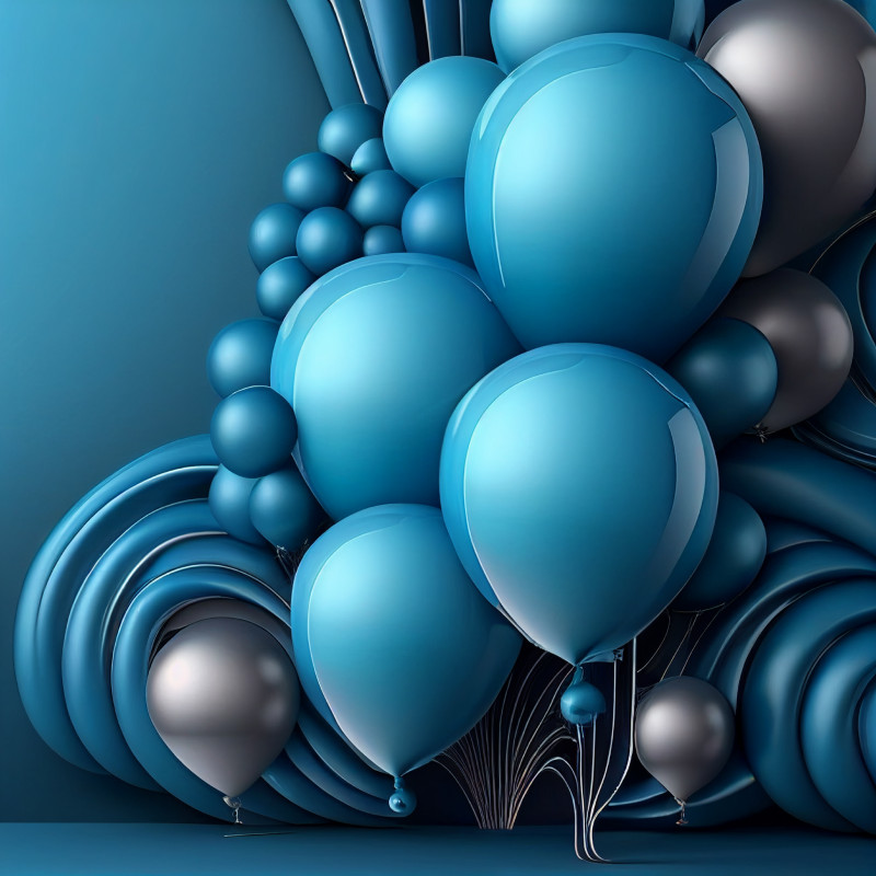 Blue Happy Birthday Background