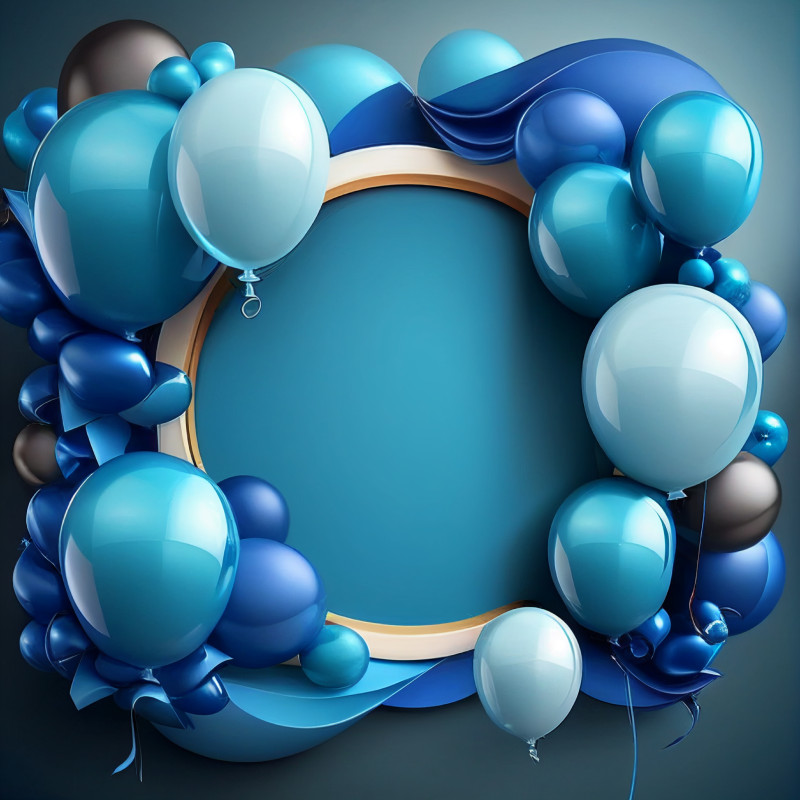 Blue Happy Birthday Background