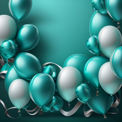 Turquoise Birthday Background