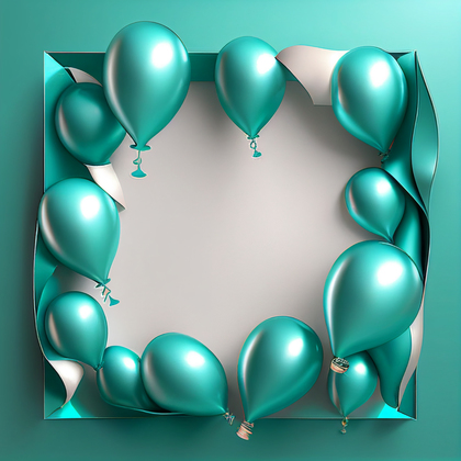 Turquoise Happy Birthday Background