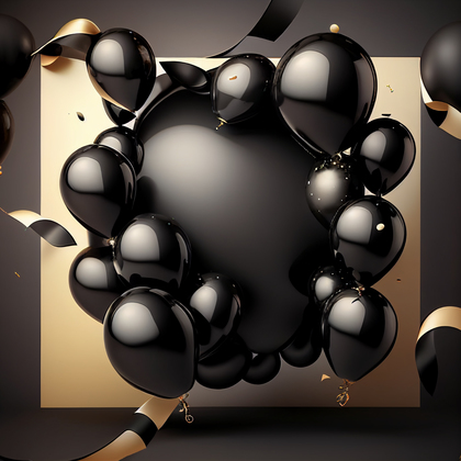 Black and Gold Birthday Background Image