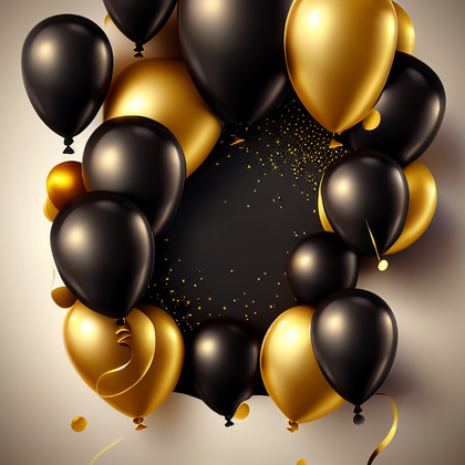 Black and Gold Birthday Background