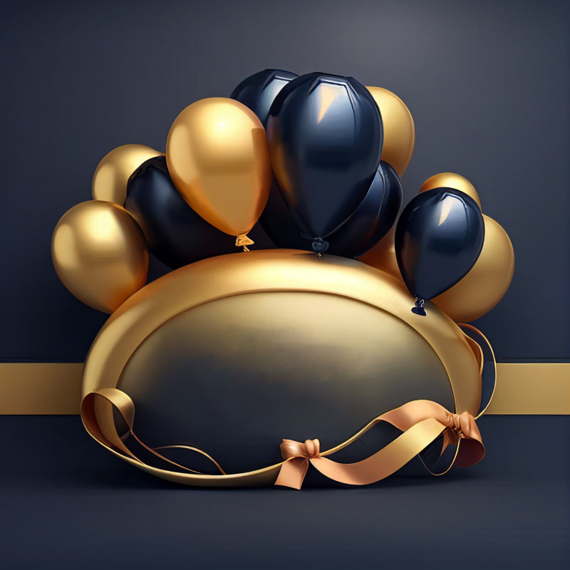 Navy and Gold Birthday Card Background