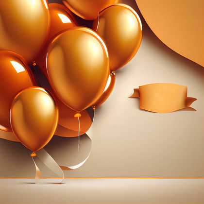 Orange and Gold Birthday Background Image