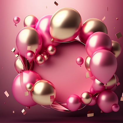 Pink and Gold Birthday Background Image