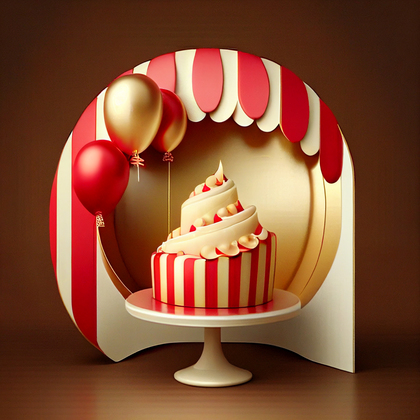 Red and Gold Happy Birthday Card Background