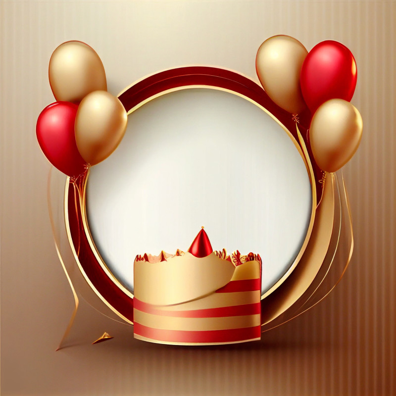 Red and Gold Birthday Card Background