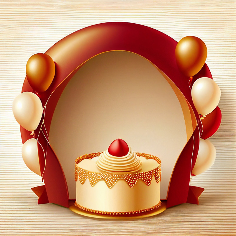 Red and Gold Happy Birthday Card Background