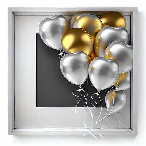 Silver and Gold Happy Birthday Card Background Image