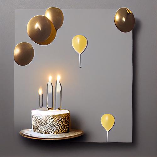 Silver and Gold Happy Birthday Background