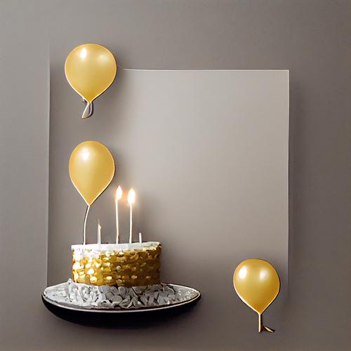 Silver and Gold Birthday Card Background