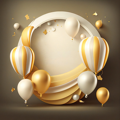 Silver and Gold Birthday Background