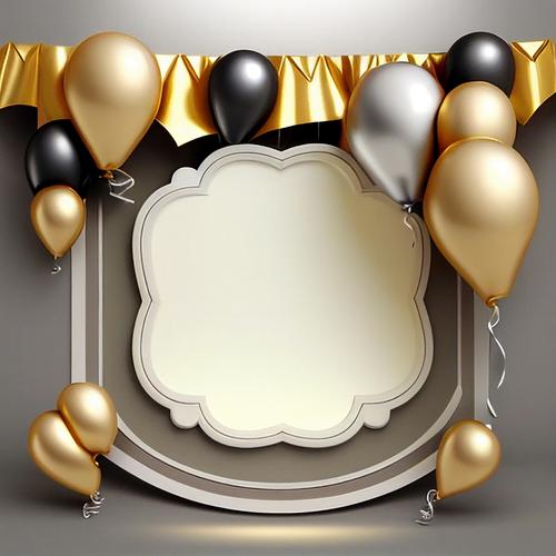 Silver and Gold Birthday Card Background