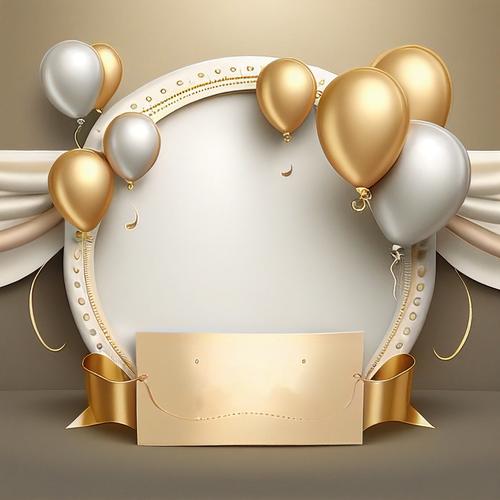 Silver and Gold Birthday Background