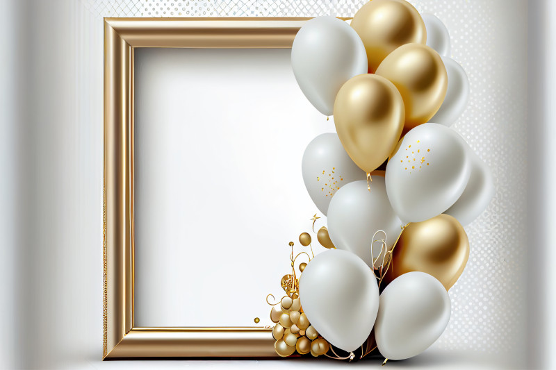 White and Gold Birthday Card Background